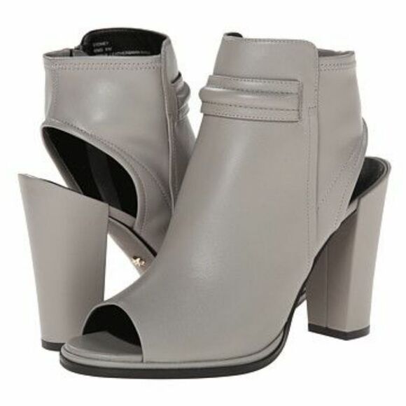 Grey Kenneth Cole 'Sydney' Open Toe Booties - 7.5 - Picture 1 of 10